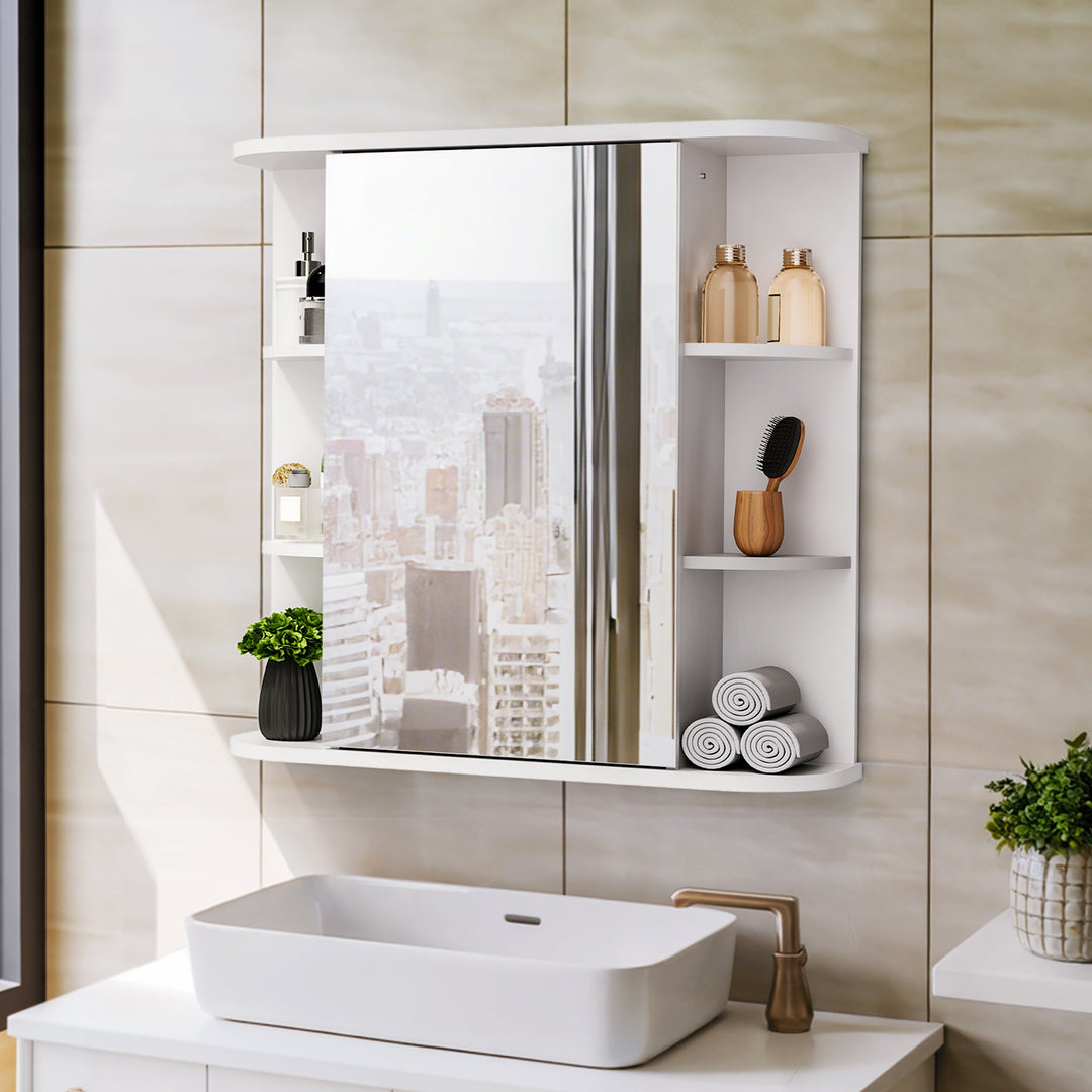 Bathroom Mirror Cabinet with Adjustable Shelves Assembly Guidance