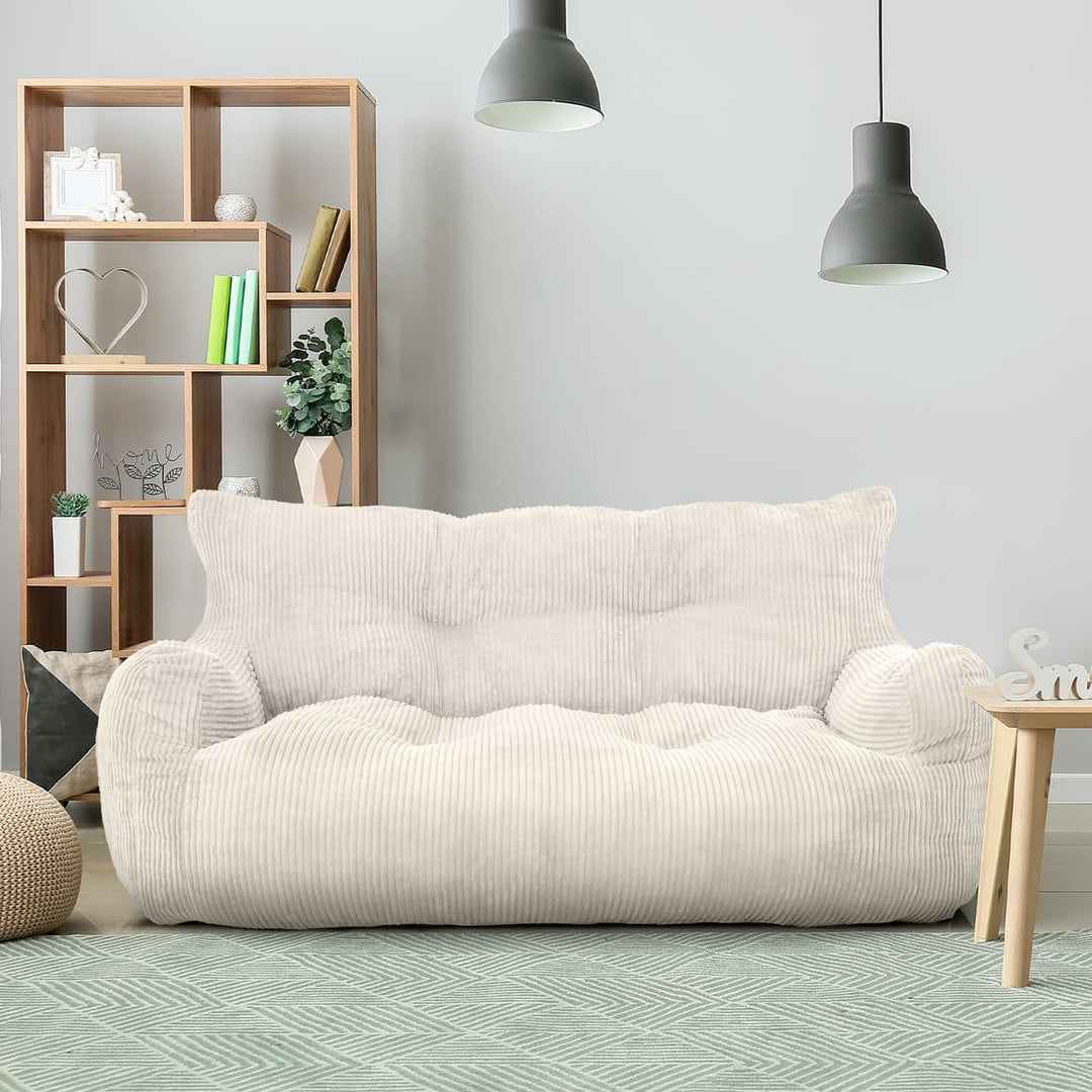 Pamapic 2-Seat Structured Bean Bag chairs for Adult