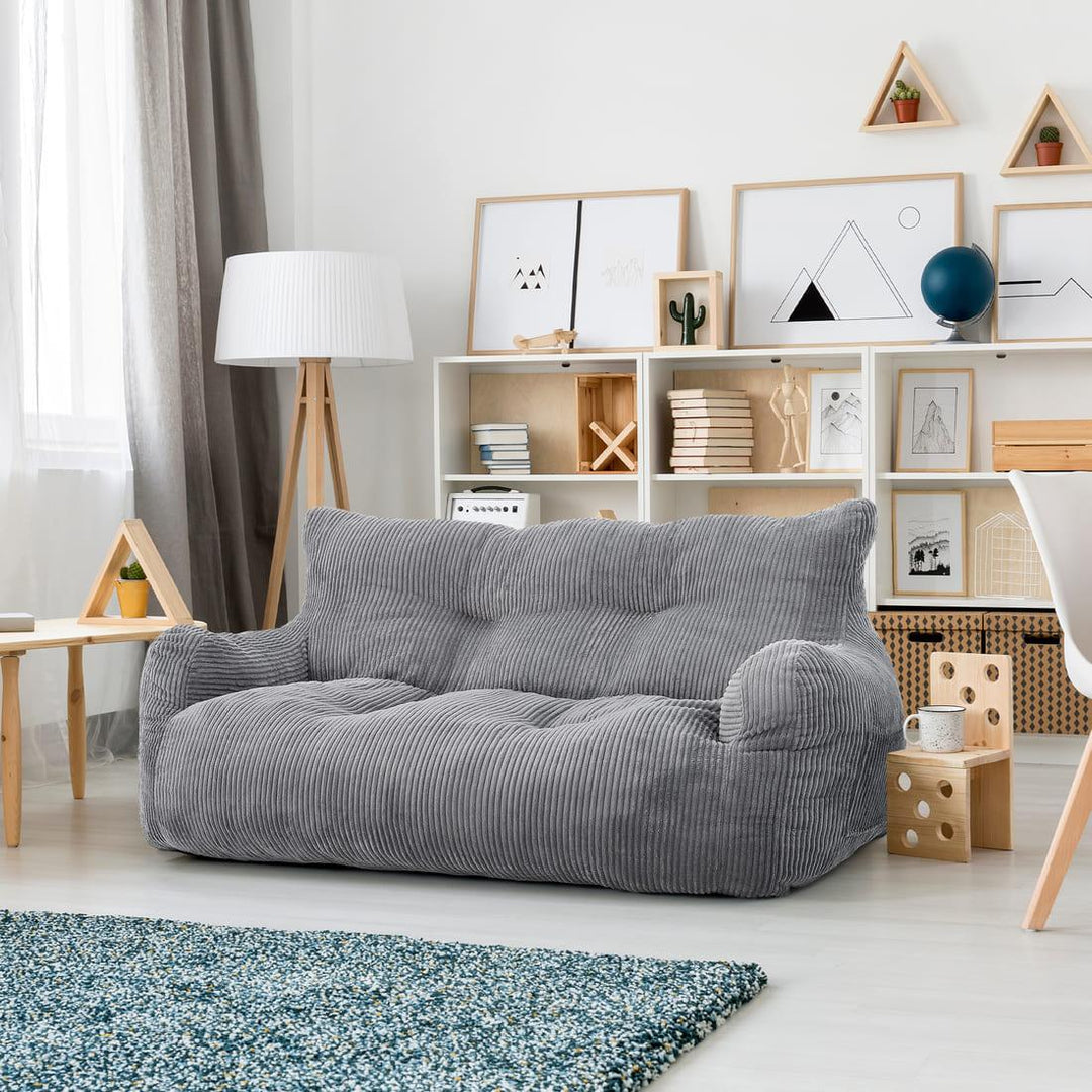 Pamapic 2-Seat Structured Bean Bag chairs for Adult