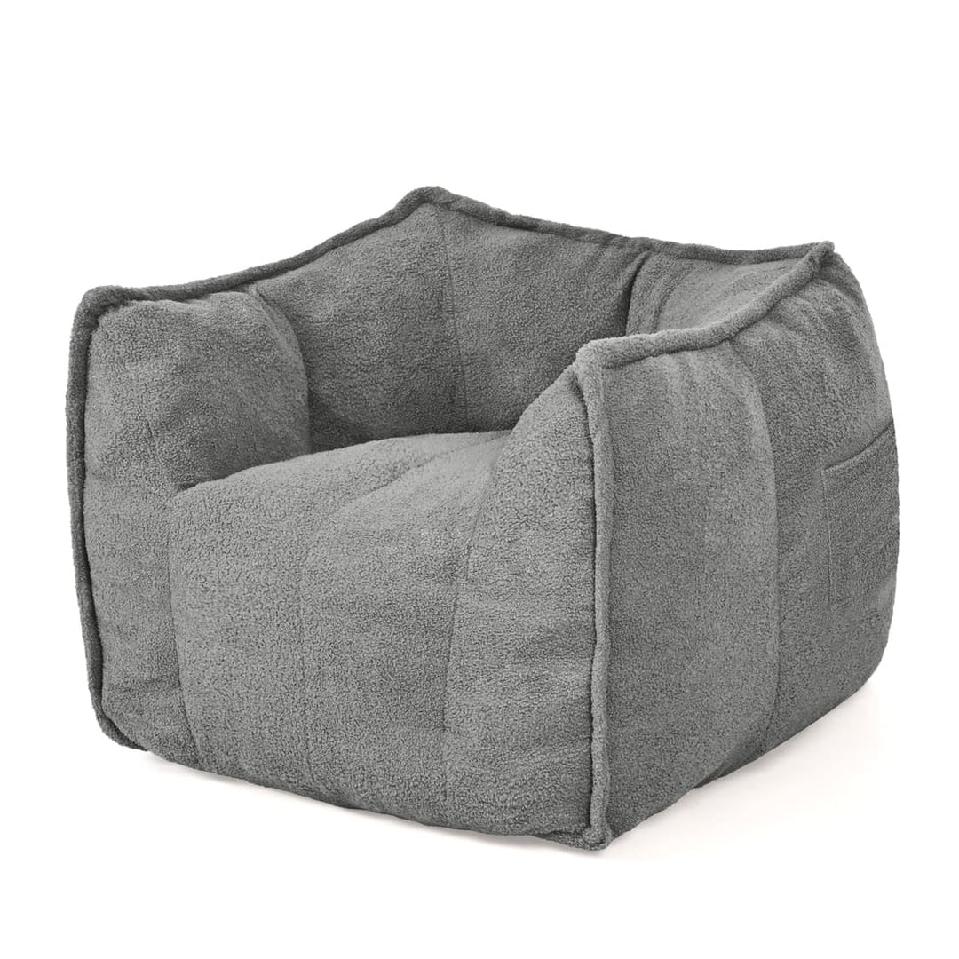 Pamapic Bean Bag Chair for Teens & Kids with Teddy Fleece Fabric