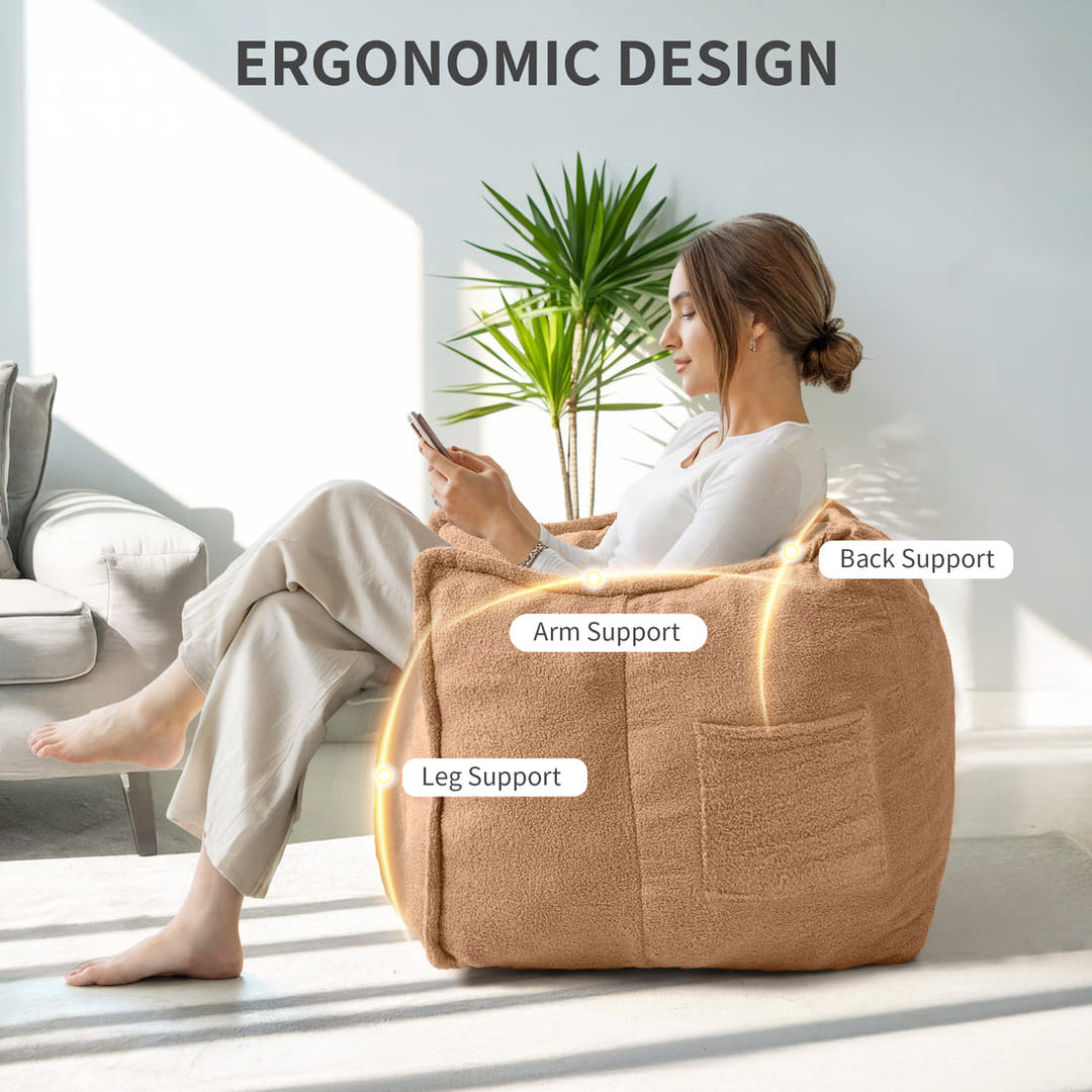 Pamapic 2-Seat Big Bean Bag Chairs for Dorm Room & Bedroom