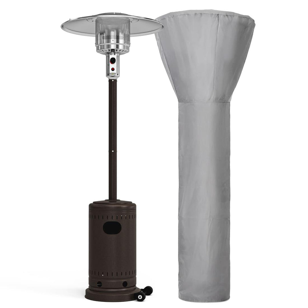 Pamapic 48000 BTU Propane Freestanding Patio Heater with Cover & Wheels, Commercial & Residential