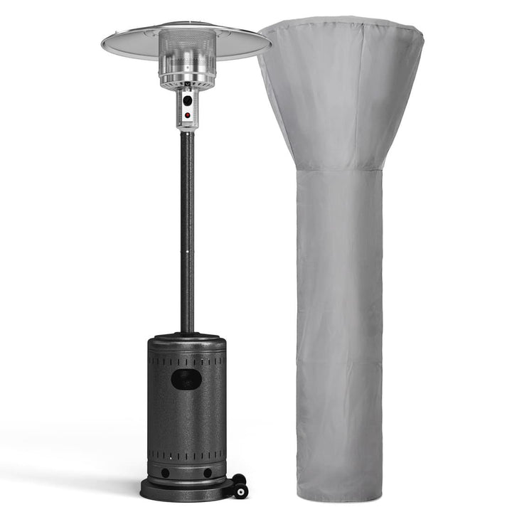 Pamapic 48000 BTU Propane Freestanding Patio Heater with Cover & Wheels, Commercial & Residential