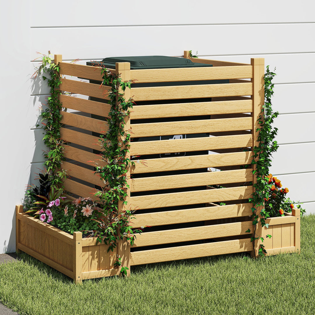 3-Piece Garden Wooden Planter Boxes with Trellis Assembly Guidance