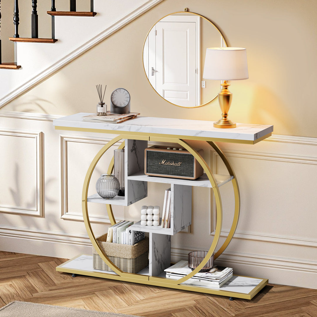 5-Tier Marble Console Table Assembly Guidance