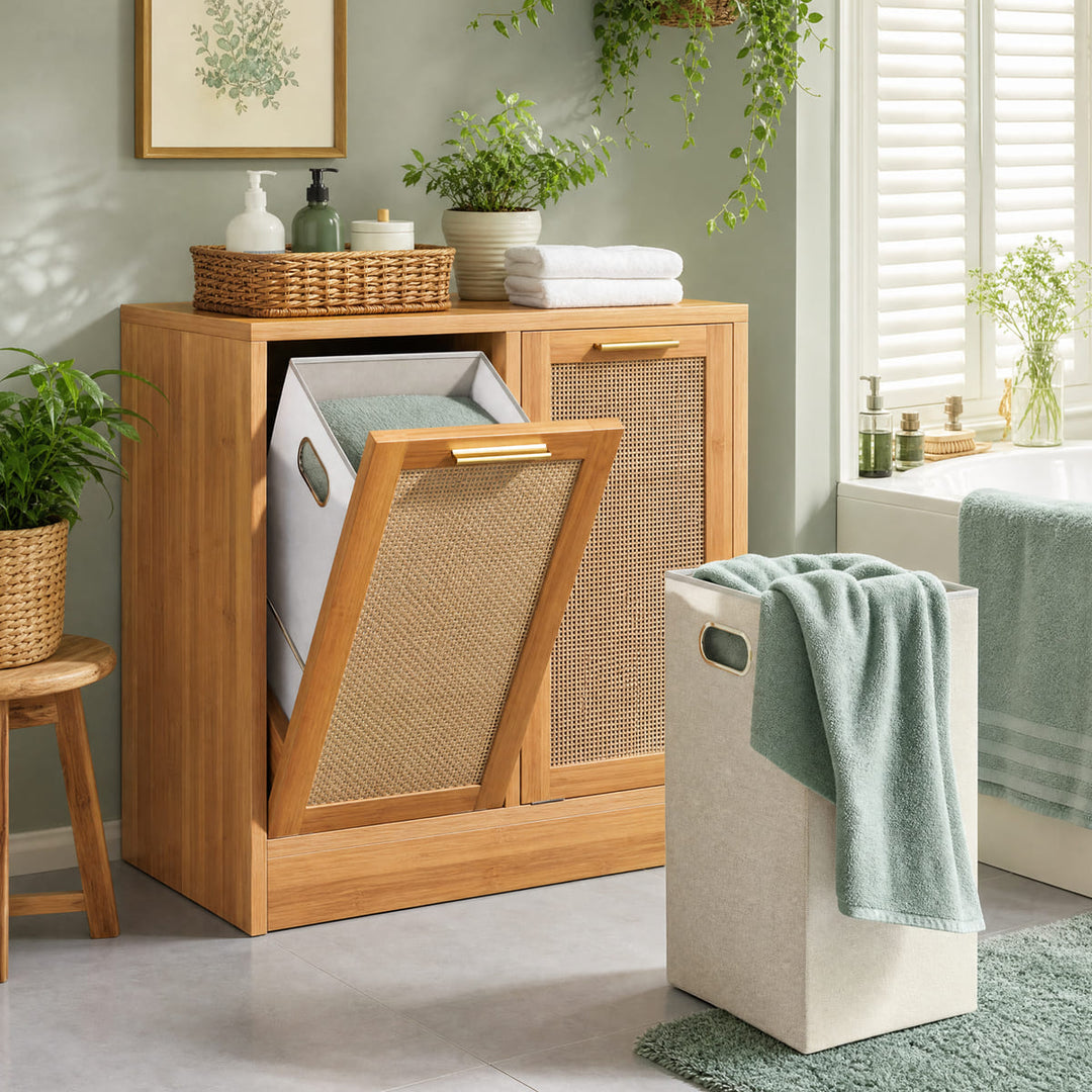 Double Tilt-Out Laundry Hamper Assembly Guidance