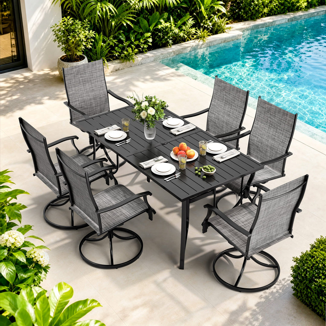 Upgraded Lume Textilene Outdoor Dining Series Assembly Guidance