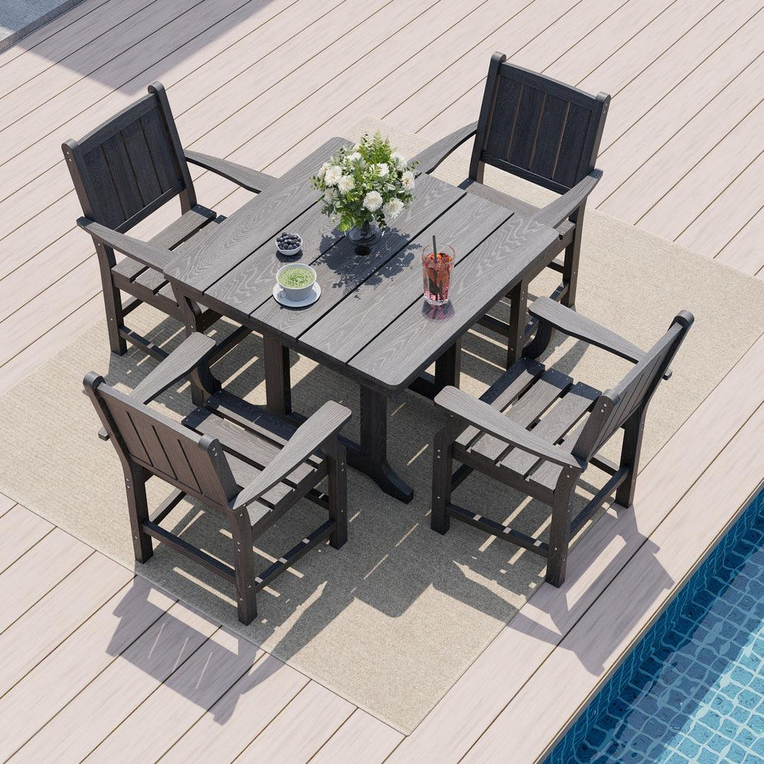 HDPE Outdoor Dining Set (5 Pieces) Assembly Guidance