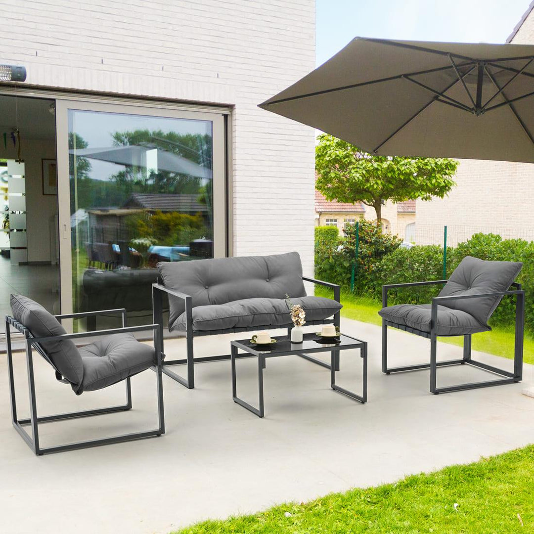 Iron Outdoor Sectional Sofa  (4 Pieces) Assembly Guidance