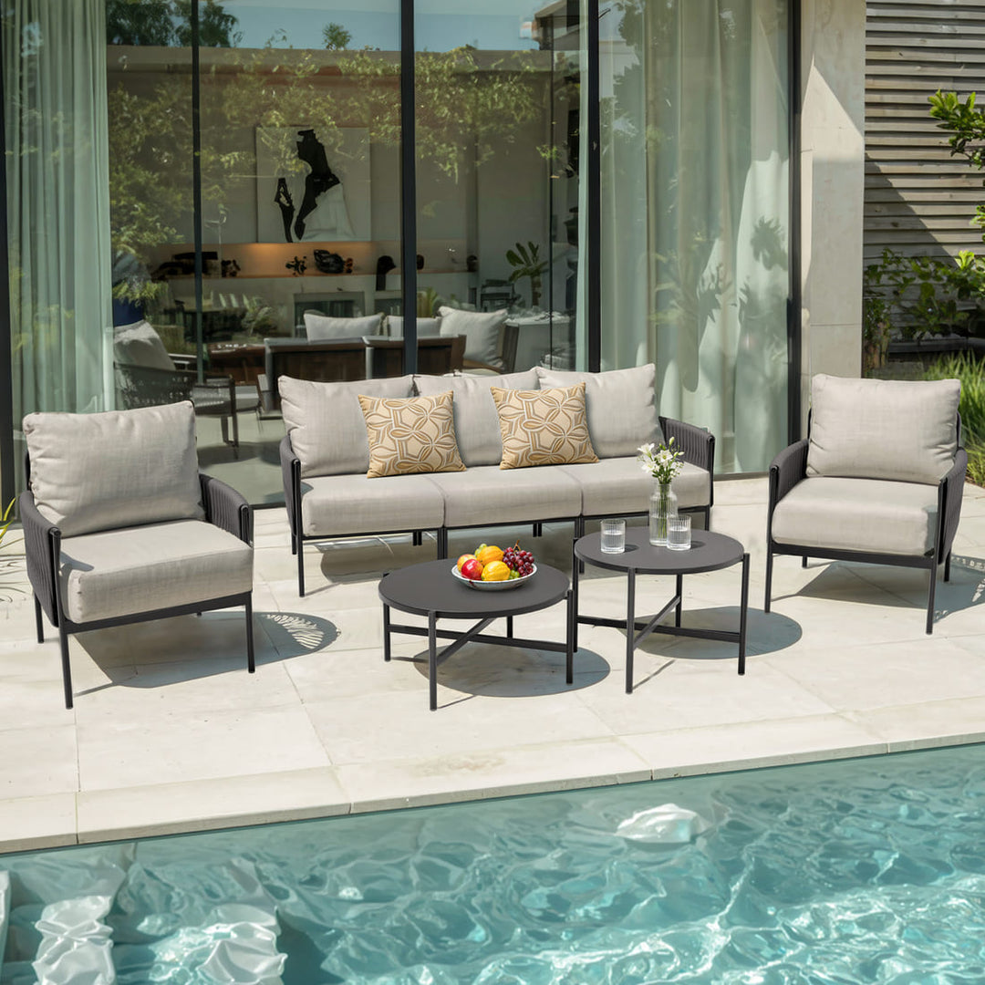 7-Piece Metal Patio Conversation Set Assembly Guidance