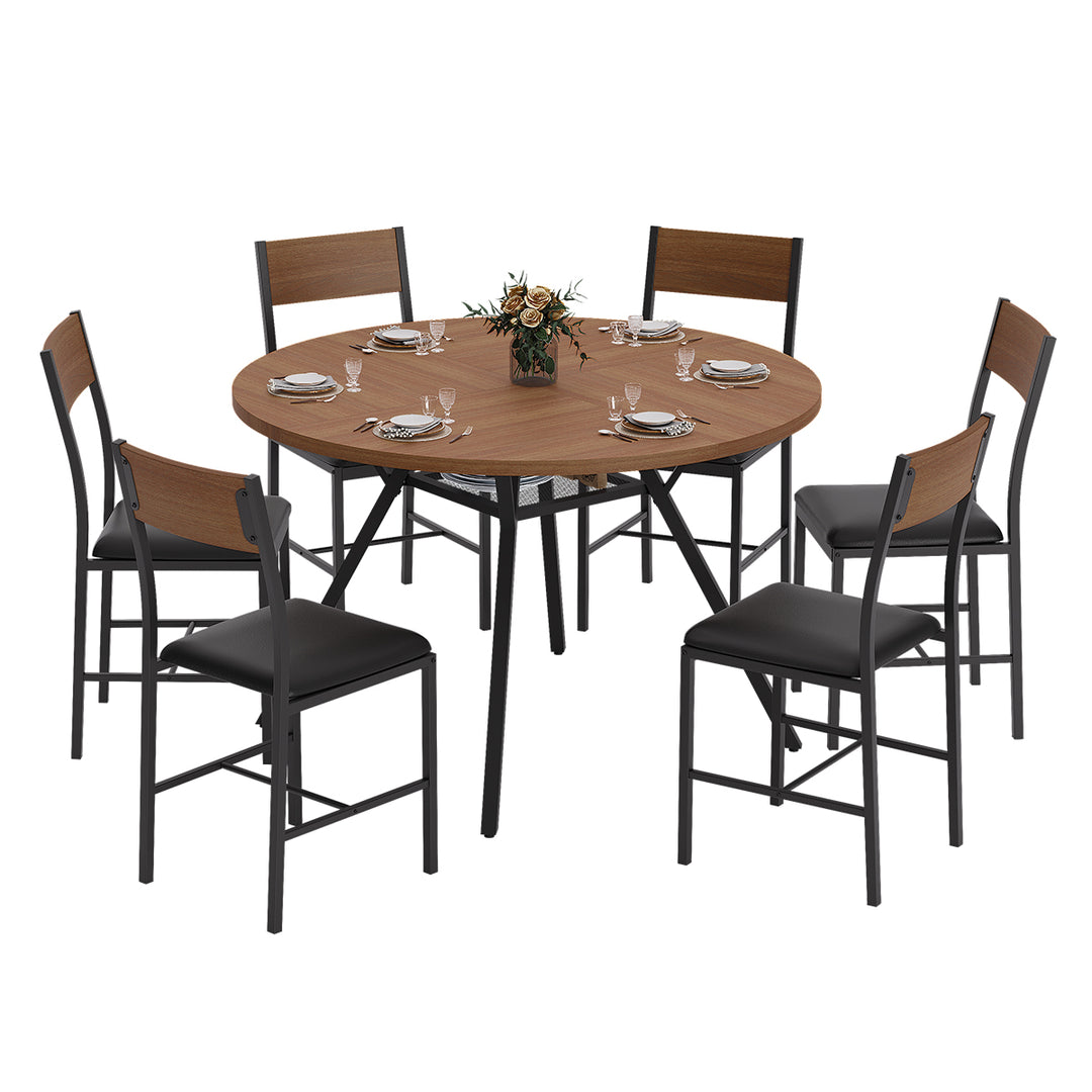 Indoor Round Dining Set, 7-Piece