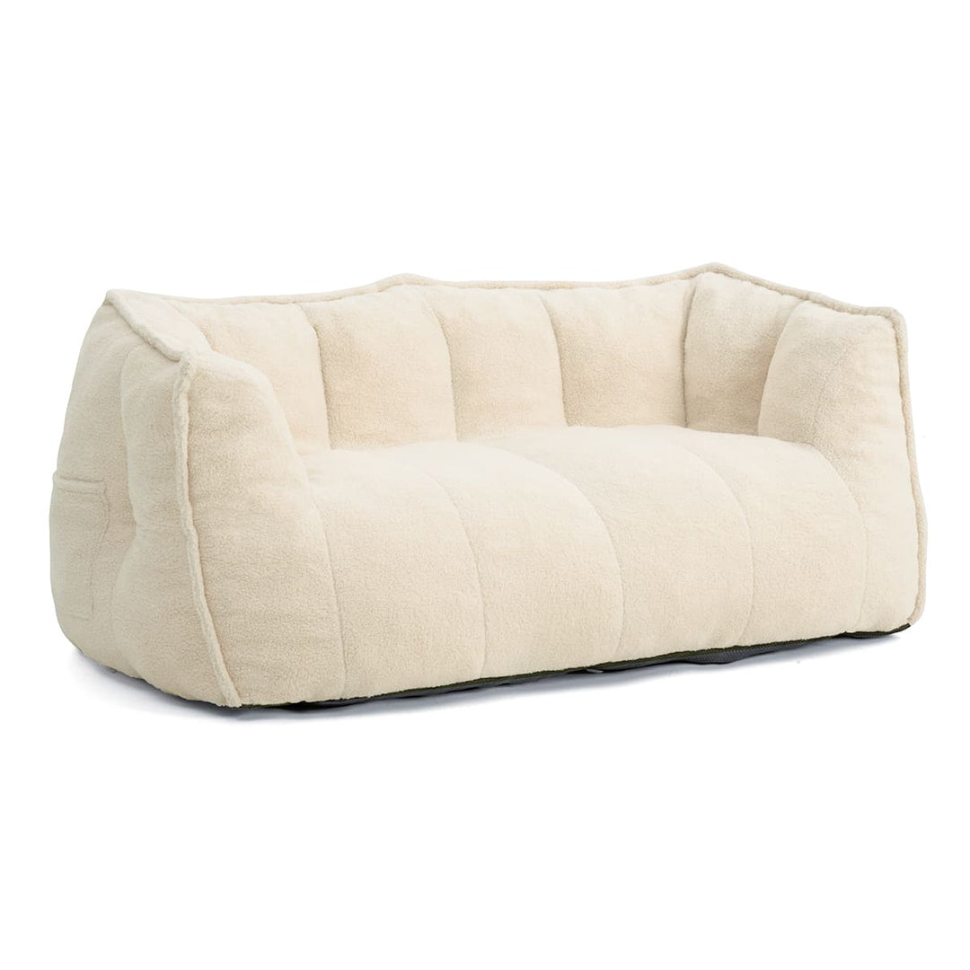 Pamapic 2-Seat Big Teddy Fabric Bean Bag Couch for Dorm Room & Bedroom