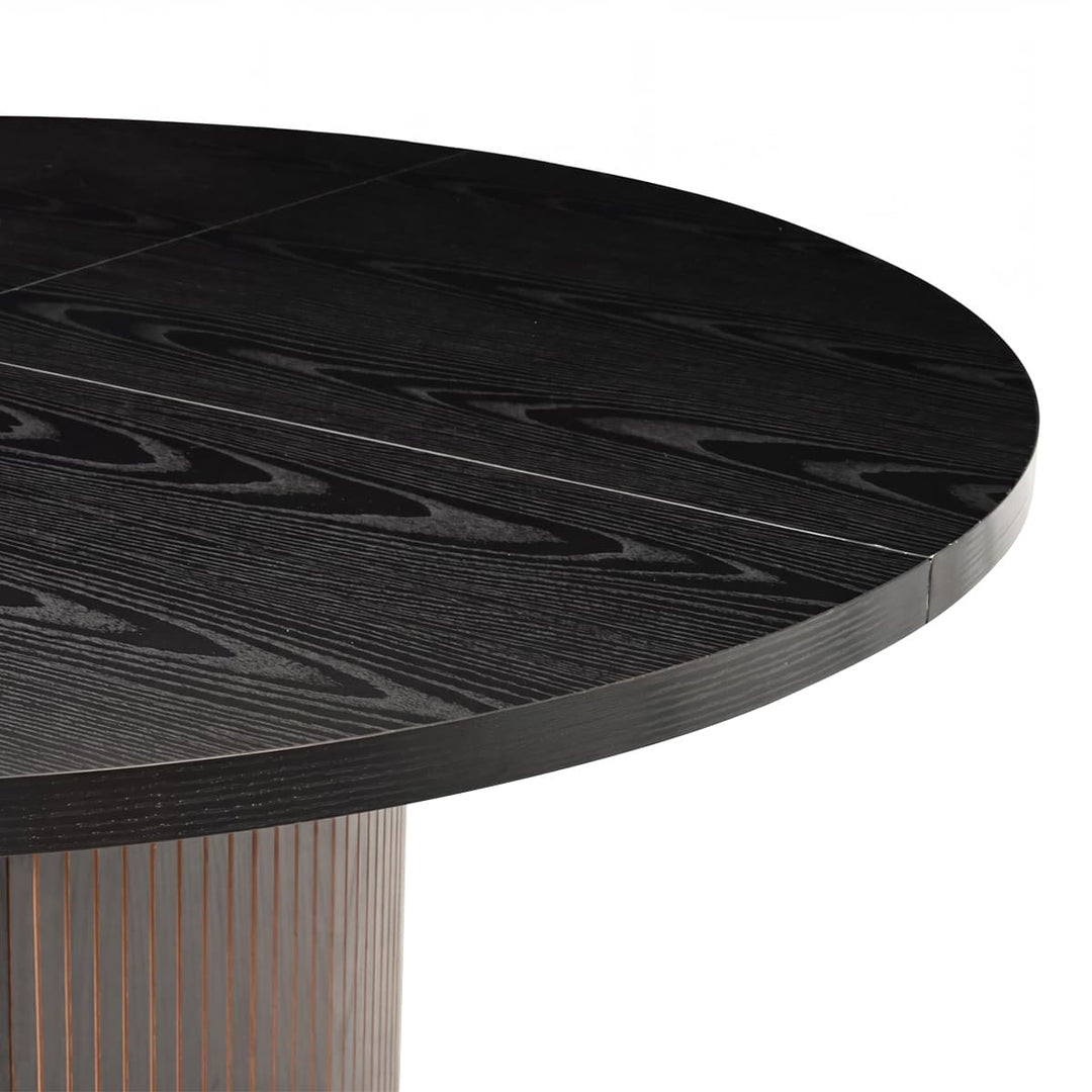 Indoor Round Dining Table with Tambour Storage