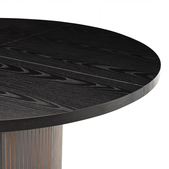 Indoor Round Dining Table with Tambour Storage