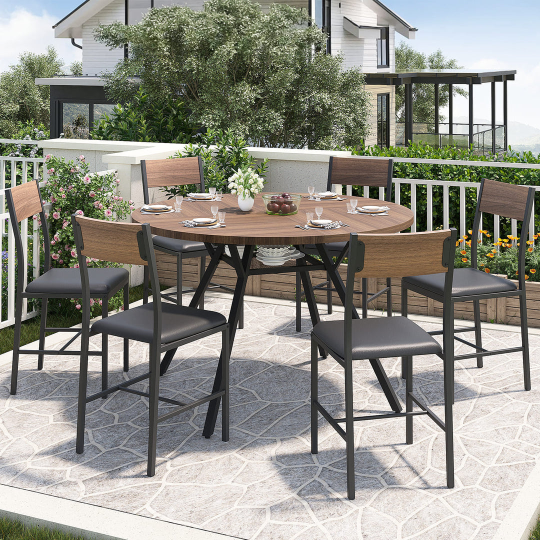 Indoor Round Dining Set, 7-Piece