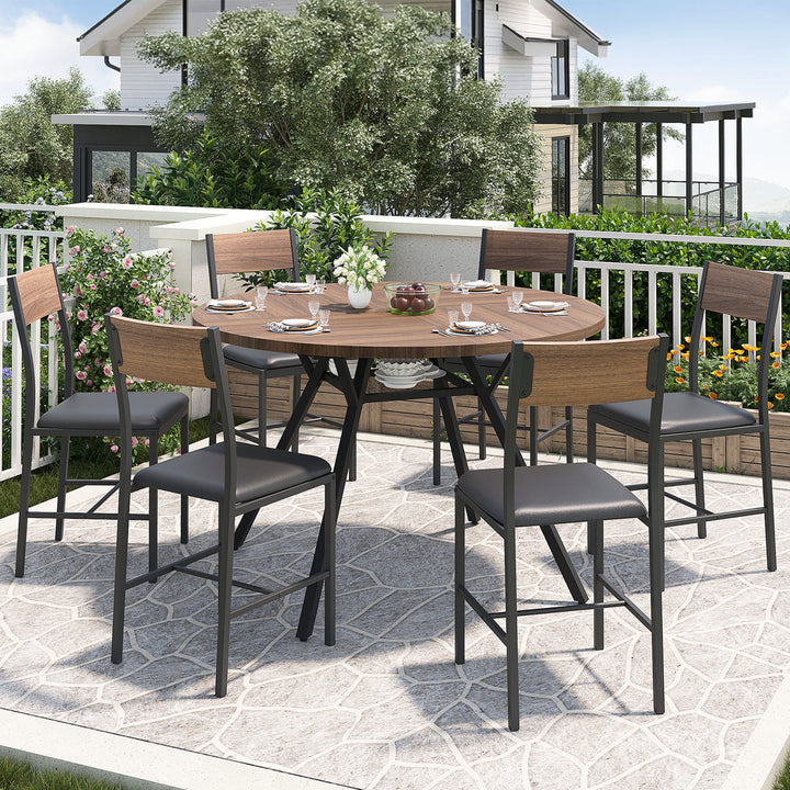 Indoor Round Dining Set, 7-Piece