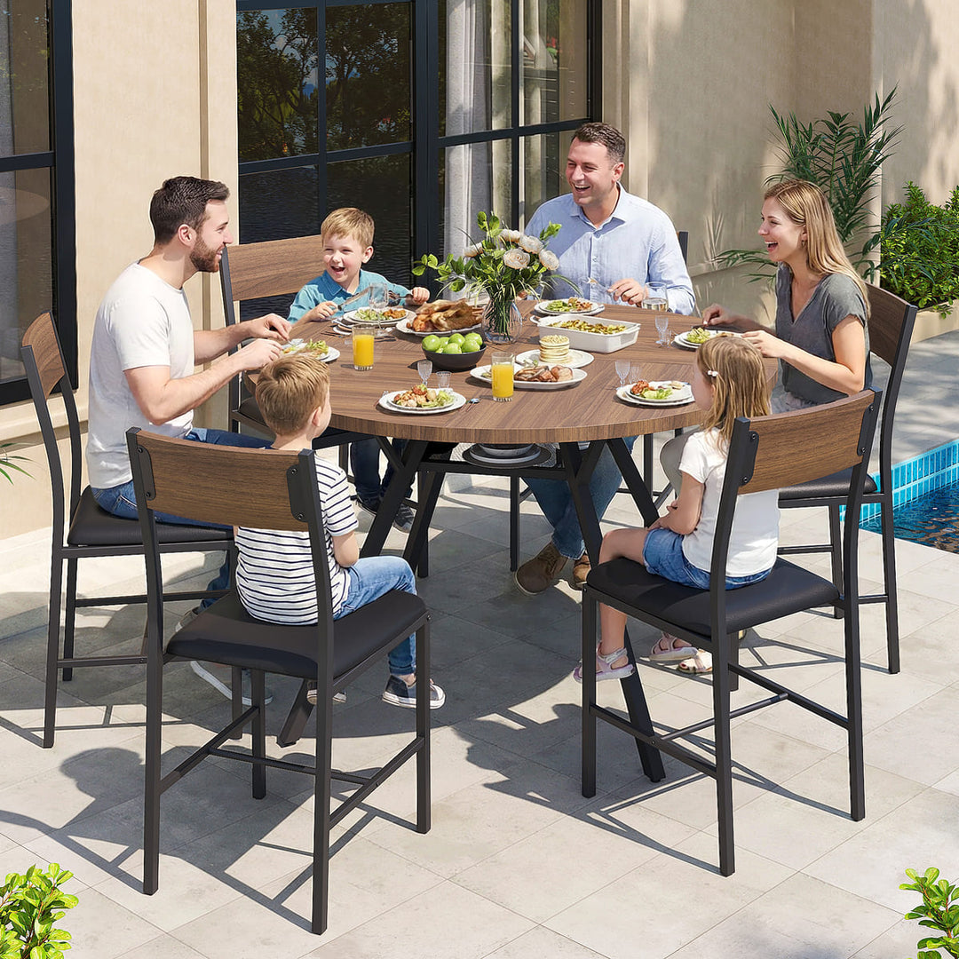 Indoor Round Dining Set, 7-Piece