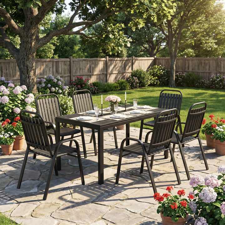 Forge Stackable Dining Set, 7-Piece