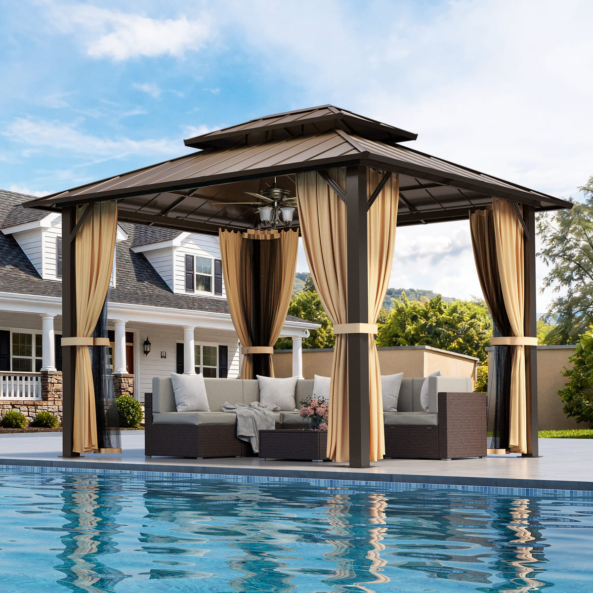 Aera Permanent 10'x12' Hardtop Gazebo – Pamapic