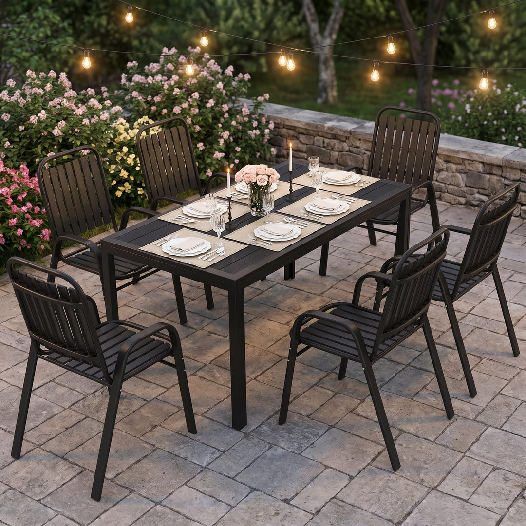 Forge Stackable Dining Set, 7-Piece