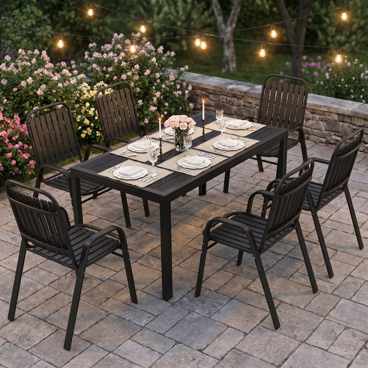 Forge Stackable Dining Set, 7-Piece