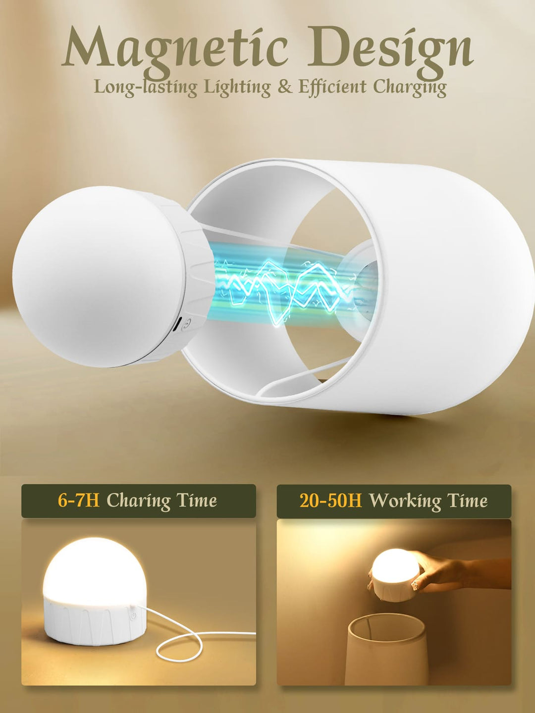 Rechargeable RGB Wall Sconces with Fabric Shades, Set of 2