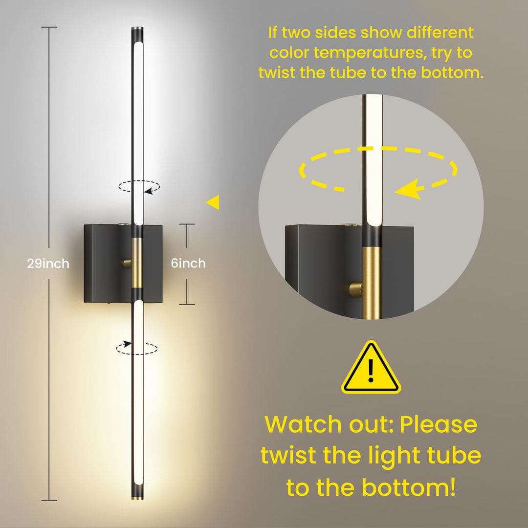 Rechargeable LED Wall Sconces with Remote, Set of 2