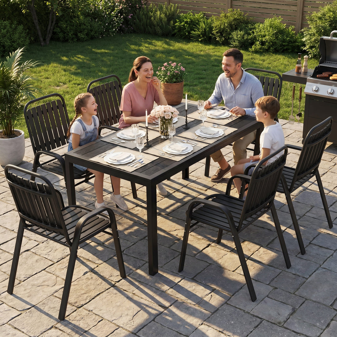 Forge Stackable Dining Set, 7-Piece