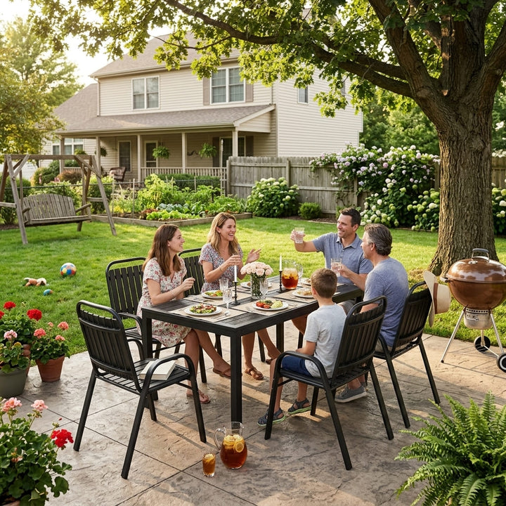 Forge Stackable Dining Set, 7-Piece