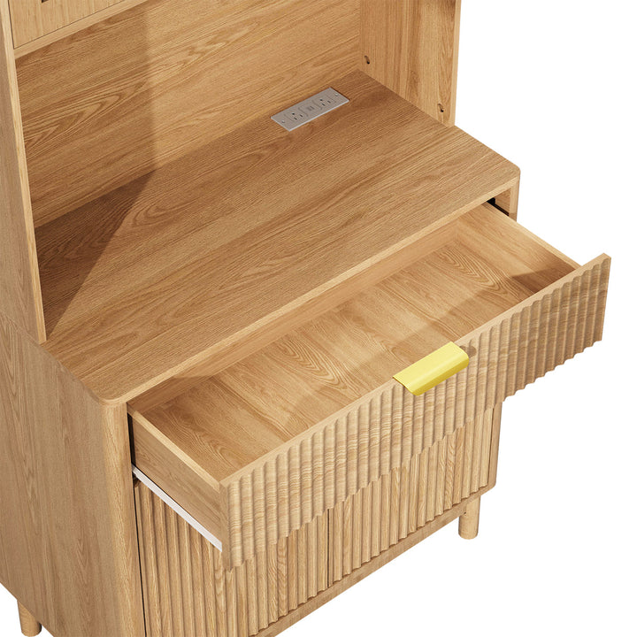 2-Door Fluted Kitchen Hutch
