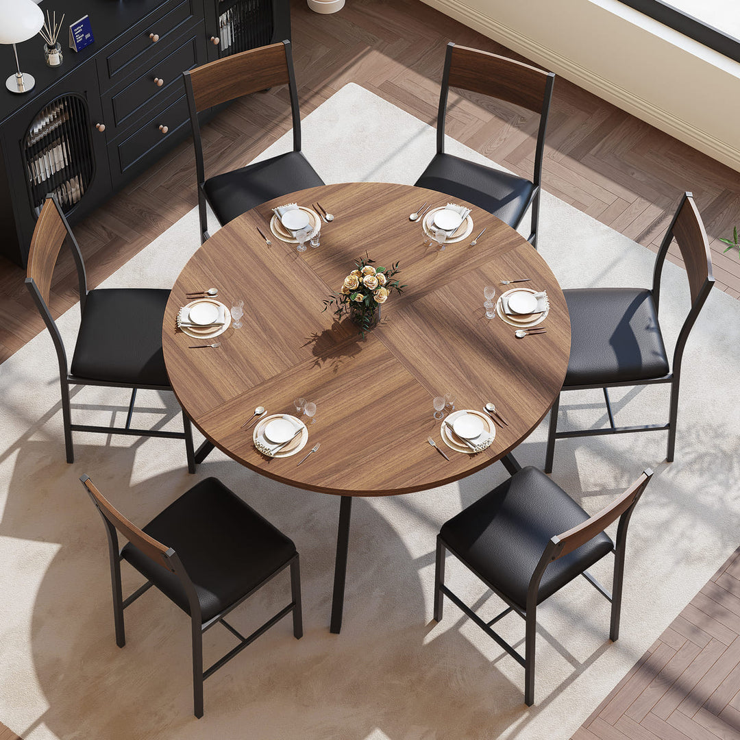 Indoor Round Dining Set, 7-Piece