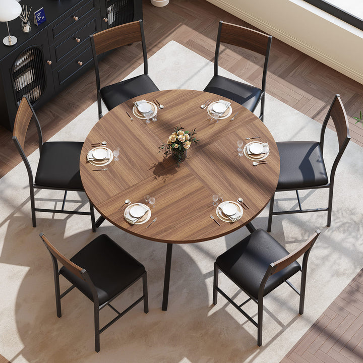 Indoor Round Dining Set, 7-Piece
