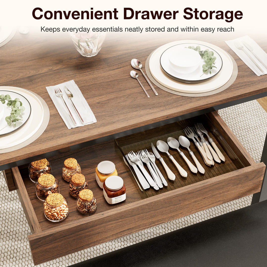 Indoor Dining Set with Bench, 4-Piece