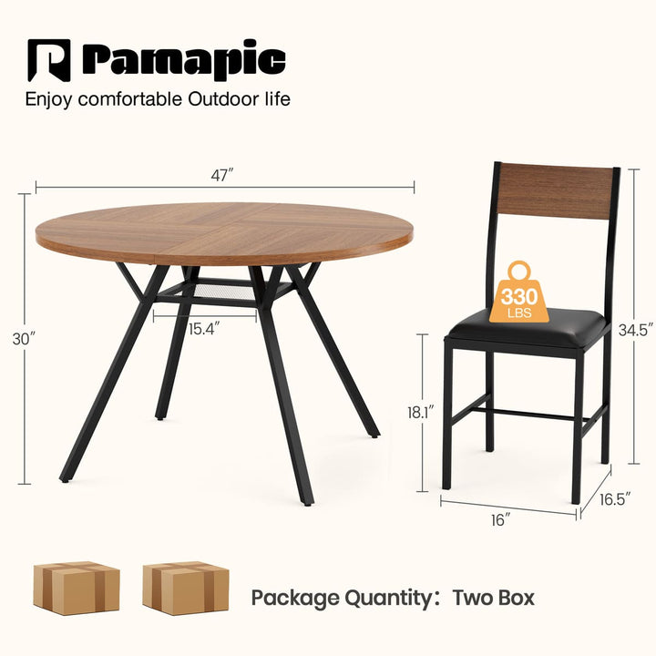 Indoor Round Dining Set, 7-Piece