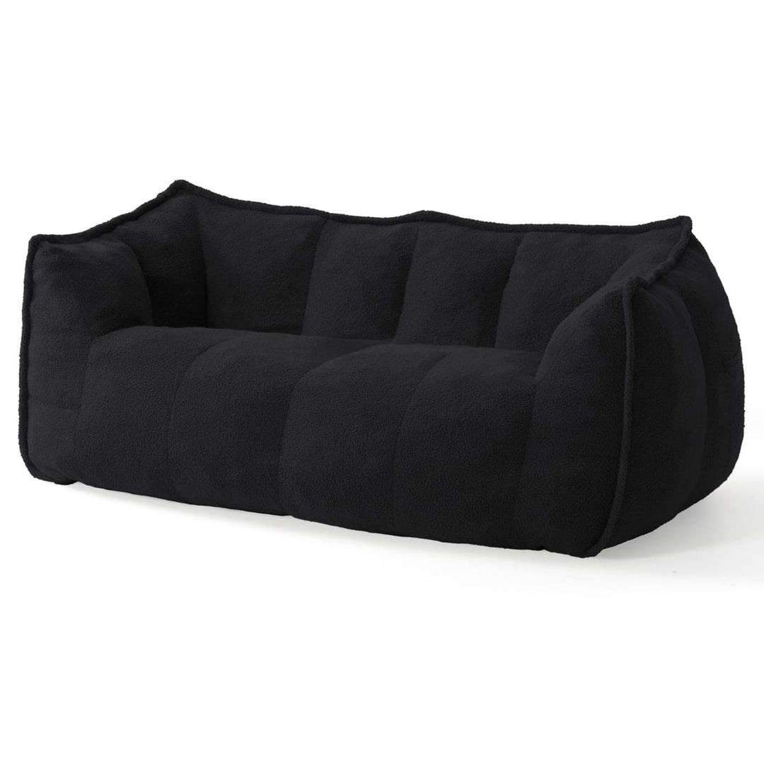 Pamapic 2-Seat Big Teddy Fabric Bean Bag Couch for Dorm Room & Bedroom