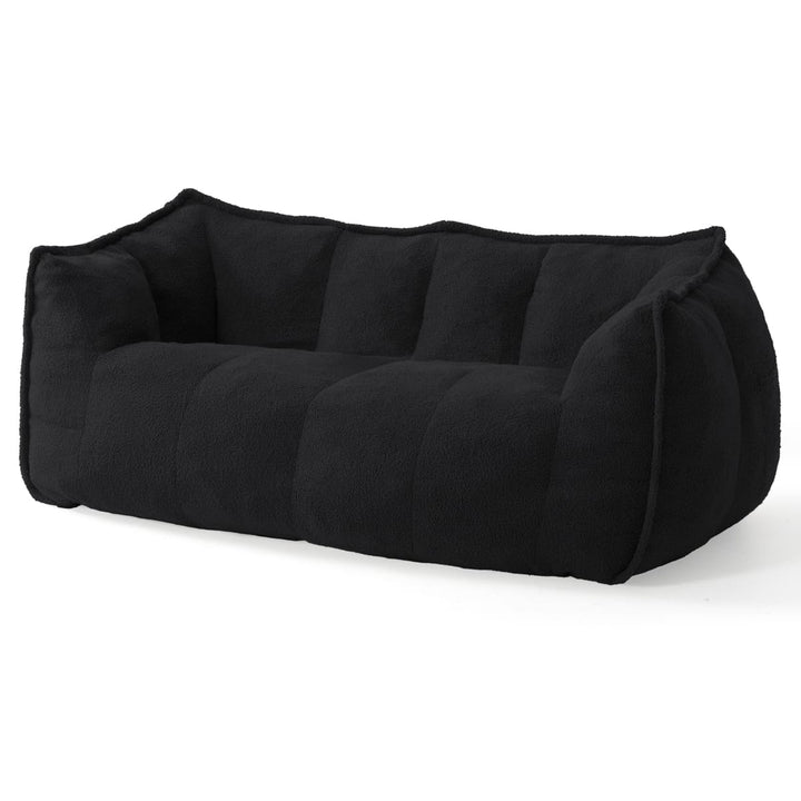Pamapic 2-Seat Big Teddy Fabric Bean Bag Couch for Dorm Room & Bedroom