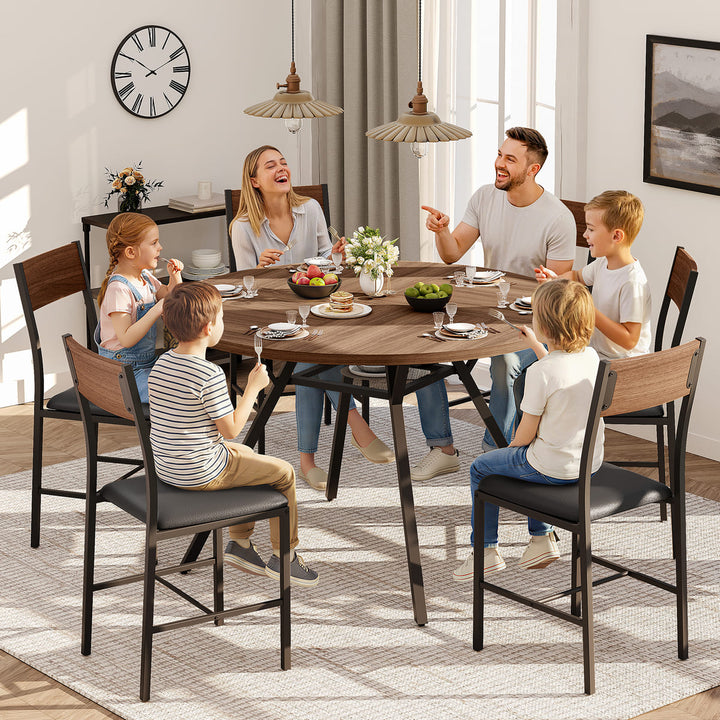 Indoor Round Dining Set, 7-Piece