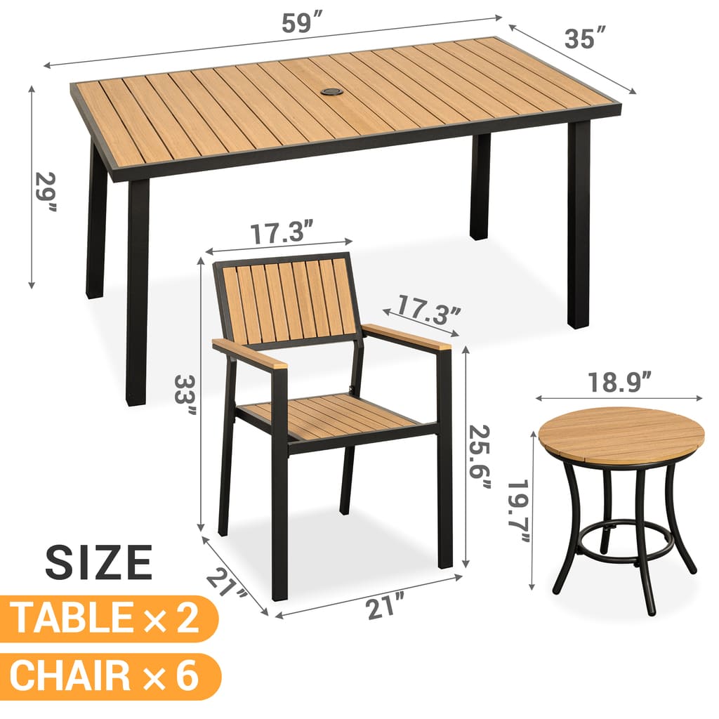 Grain Outdoor Dining Set, 8-Piece