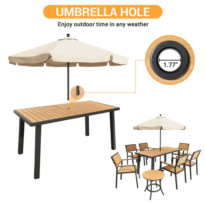 Grain Outdoor Dining Set, 8-Piece