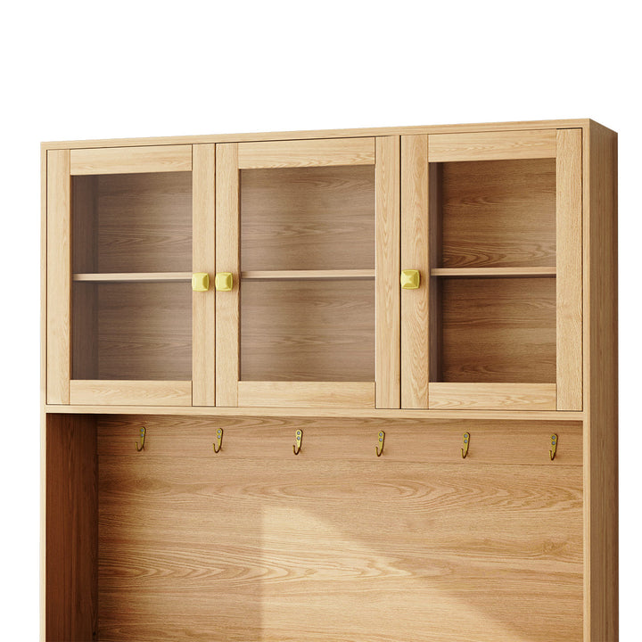 3-Door Fluted Kitchen Hutch