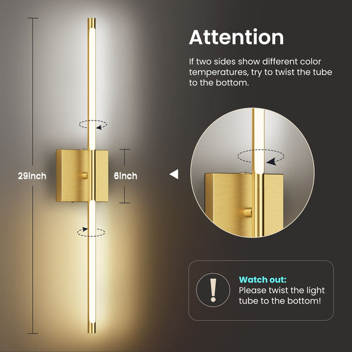 Rechargeable LED Wall Sconces with Remote, Set of 2