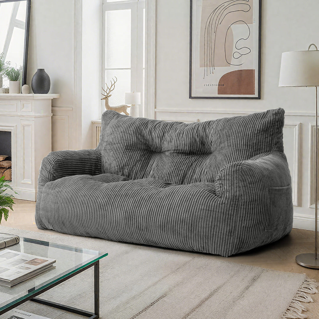 Pamapic Loveseat Big Bean Bag Couch for Dorm