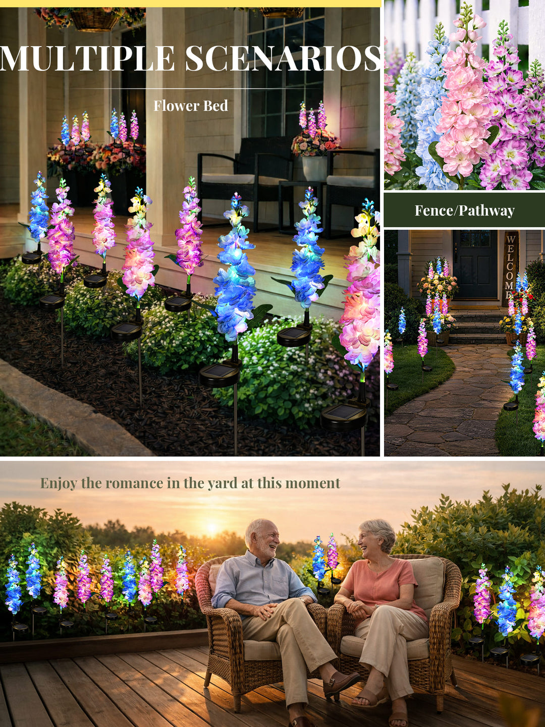 Eternal Bloom Vivid Solar Flower Light
