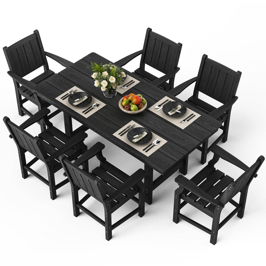 Corex HDPE Outdoor Dining Set, 6-Piece