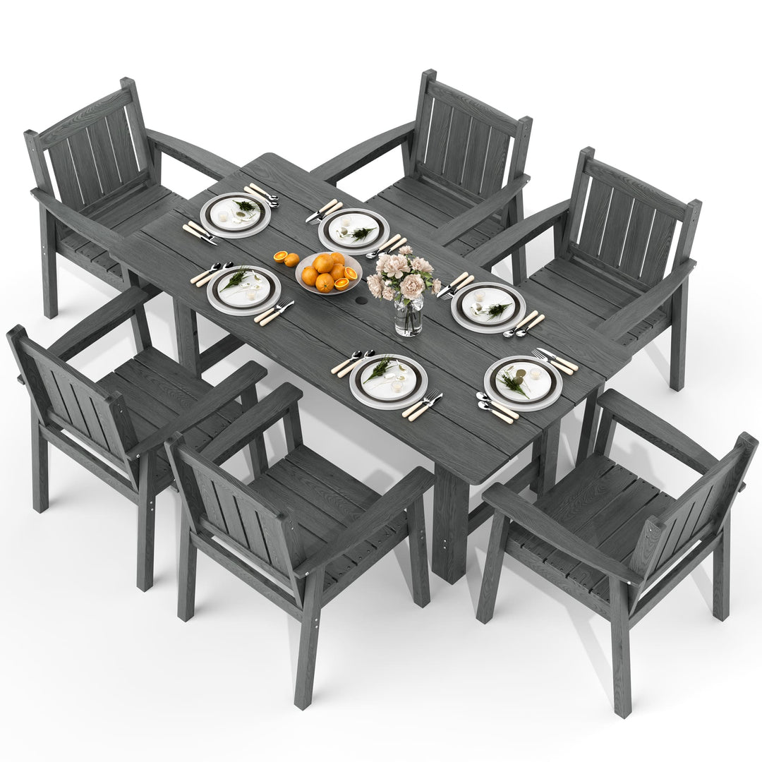 Corex HDPE Outdoor Dining Set, 6-Piece