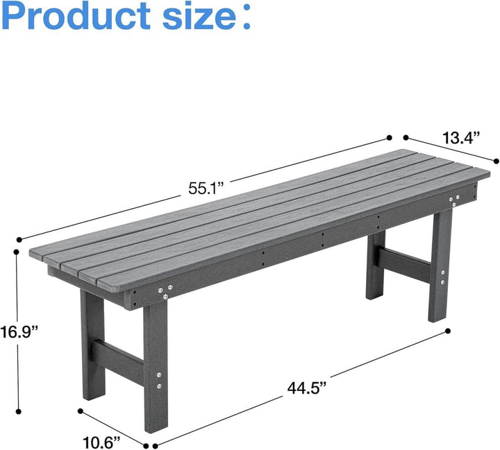 Pamapic HDPE Outdoor Dining Table and Chairs with Umbrella Hole