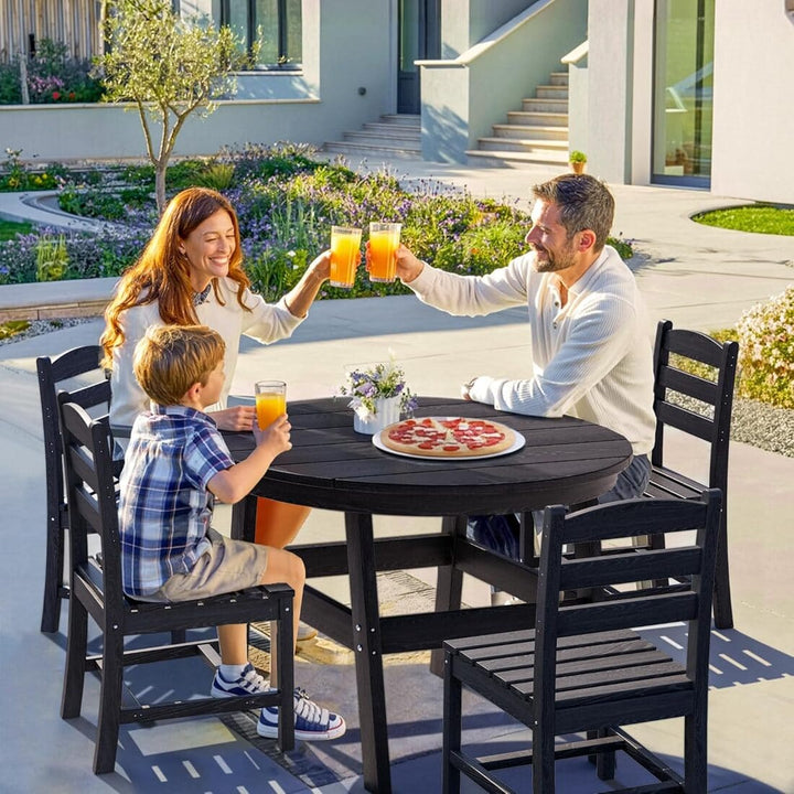 Pamapic HDPE Outdoor Dining Set (5 Pieces)