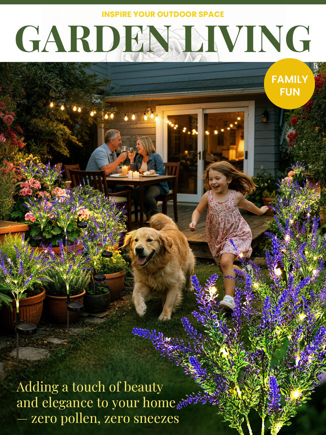 Eternal Bloom Vivid Solar Flower Light