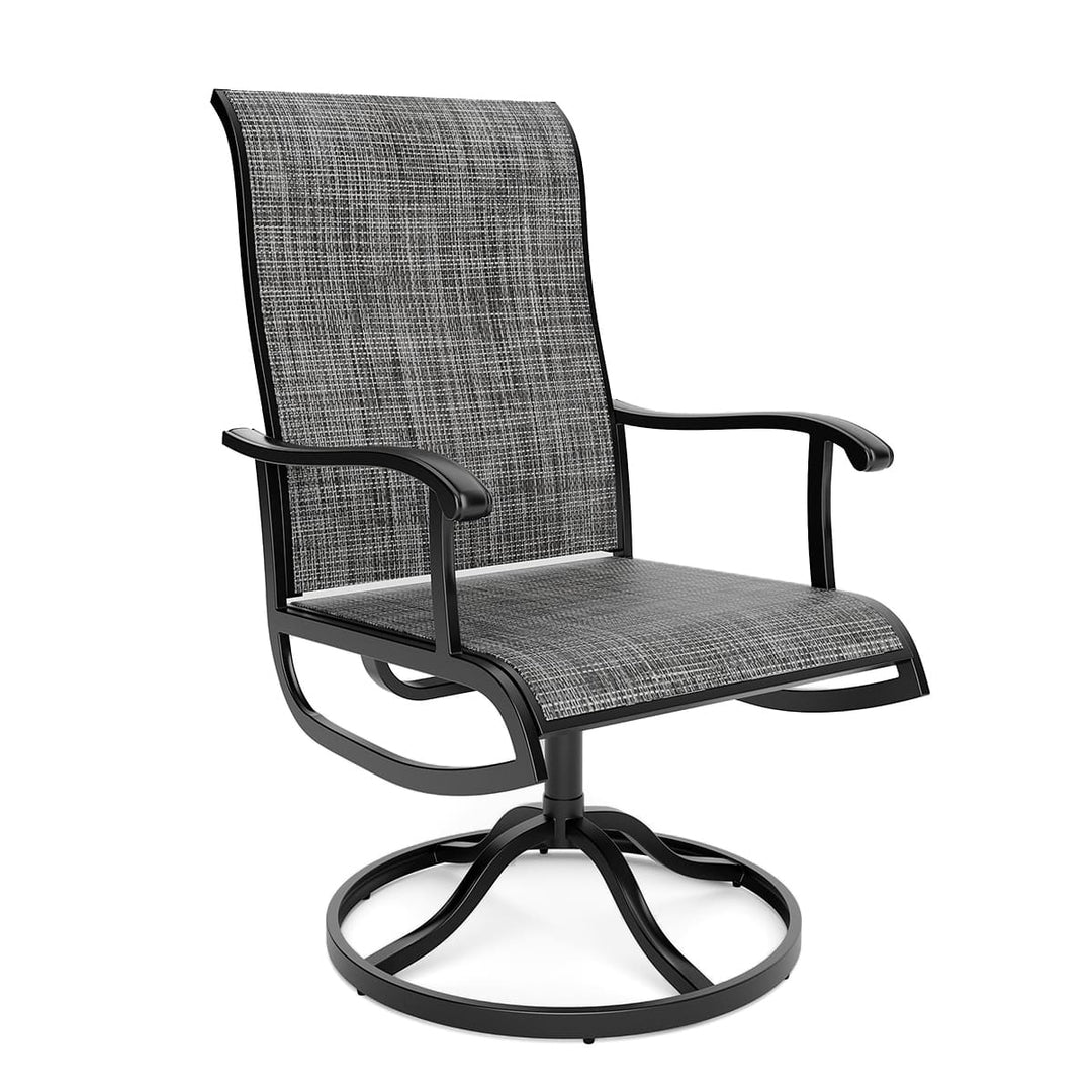 Lume Textilene Outdoor Dining Set, 7-Piece, 2 Swivel