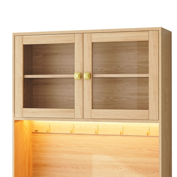 2-Door Fluted Kitchen Hutch